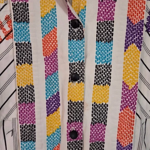 Barboglio Cristina Jan 1980s Multicolor Cotton‎ Jumpsuit - Picture 3 of 6